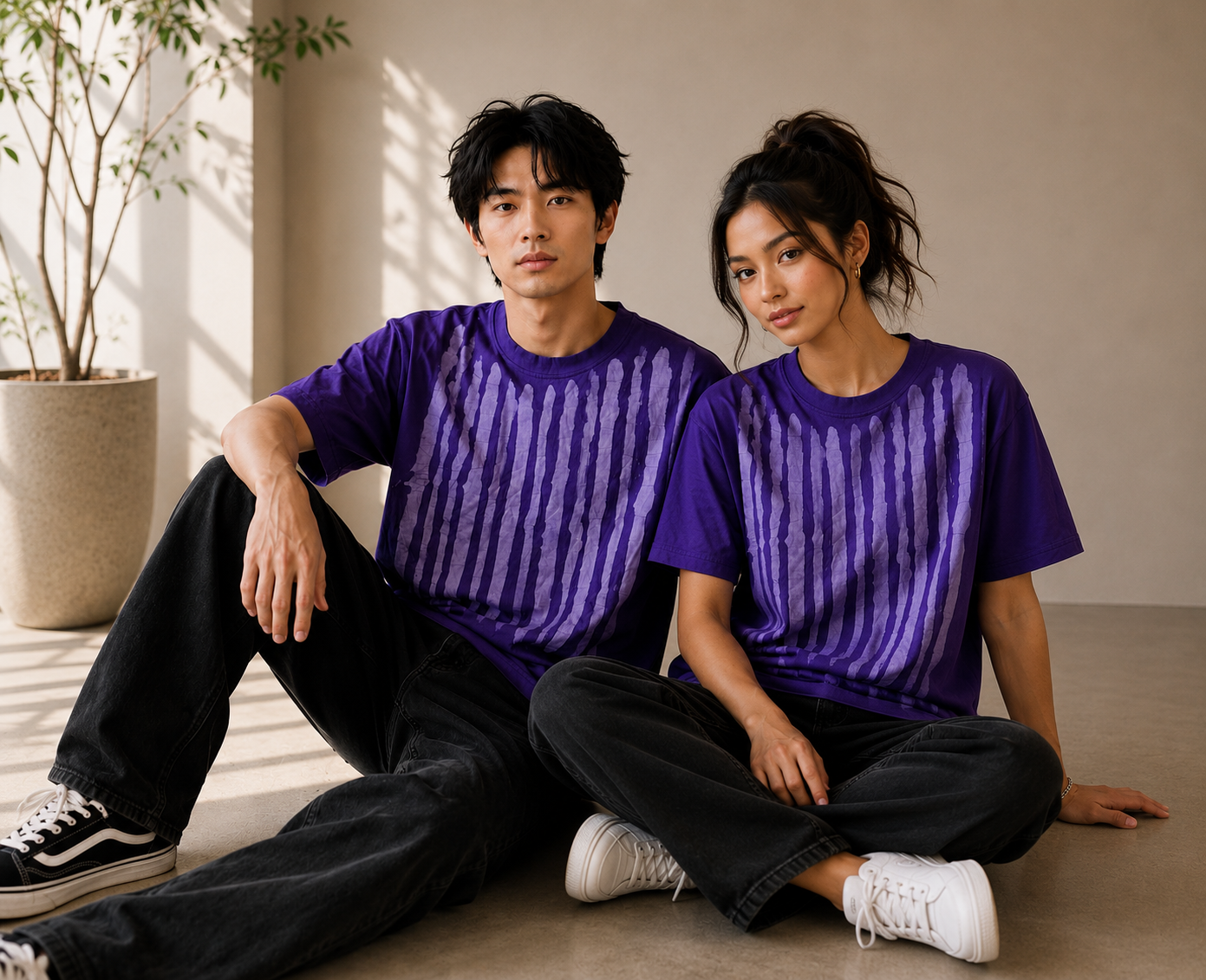 Purple Rain Batik Tee