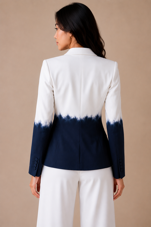 Batik Two-Tone Tailored Blazer