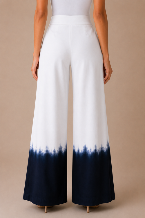 Batik Two-Tone Tailored Wide Leg Pant
