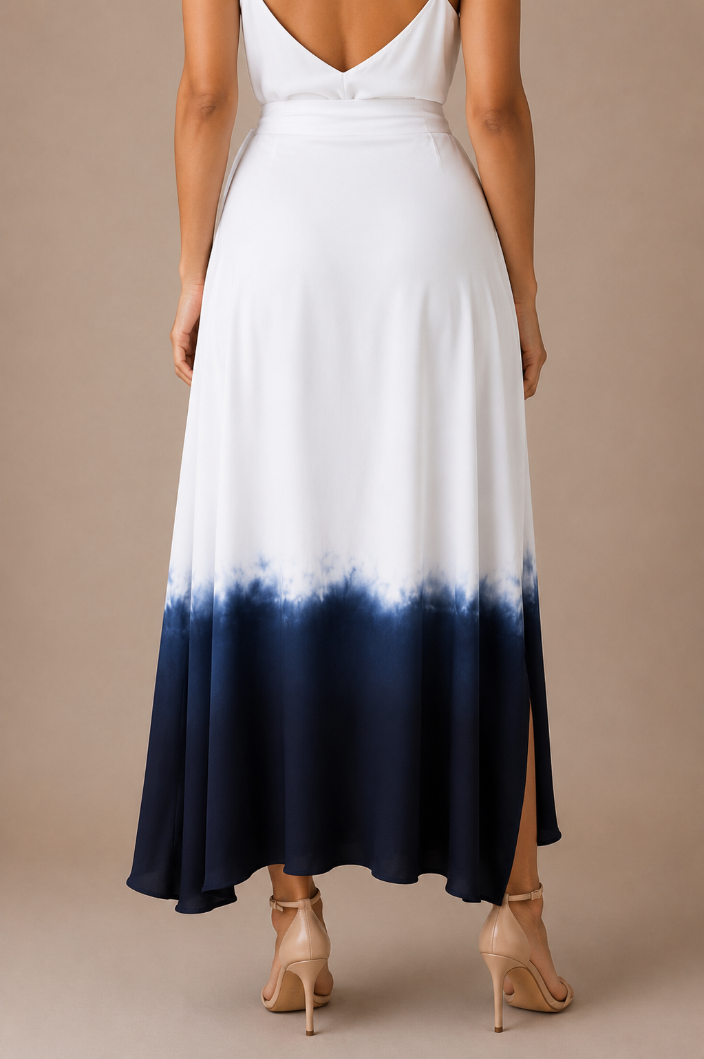 Artisan Silk Batik Front-Knot Skirt