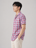Indigo Grid Batik Shirt I