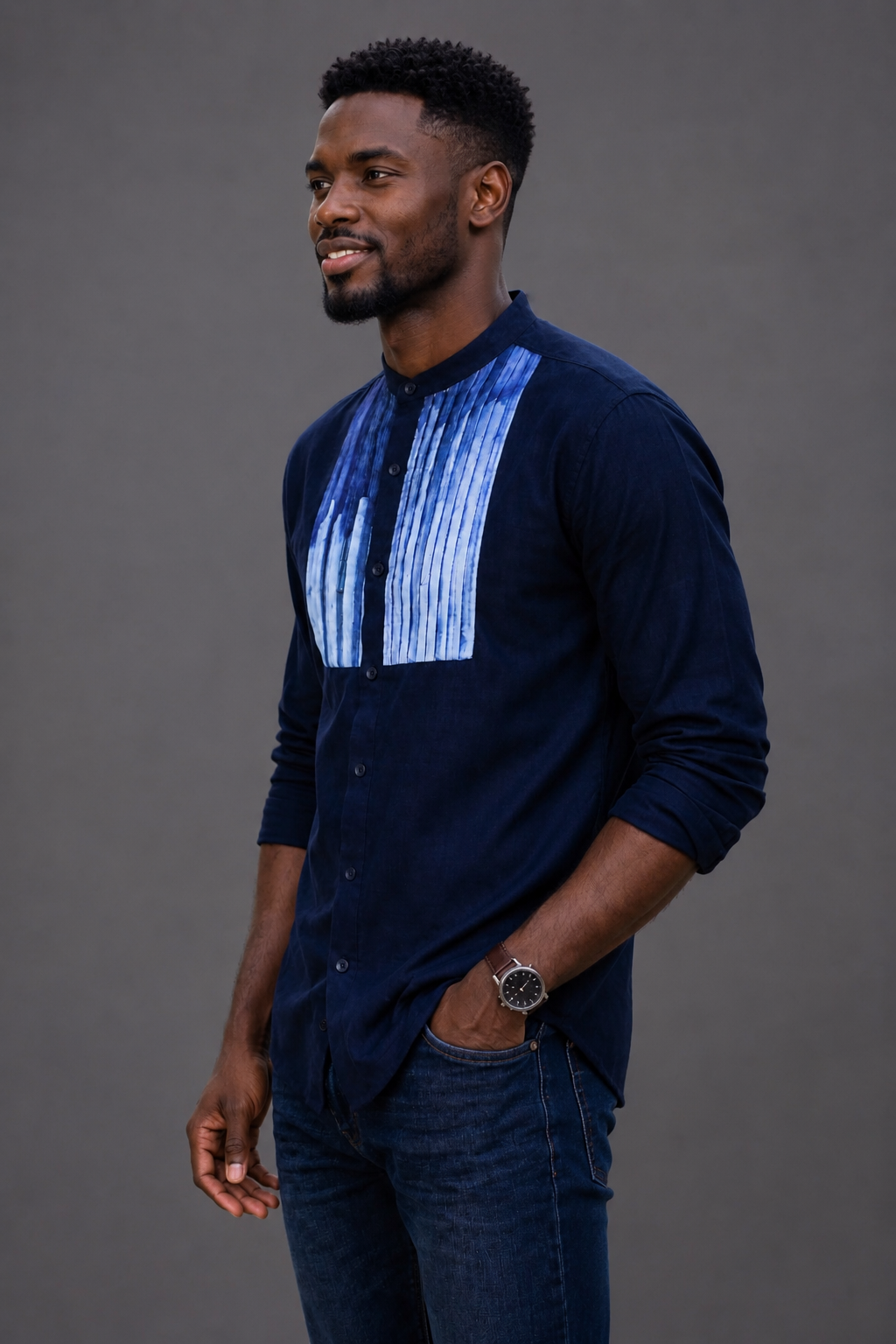 Signature Pintuck Linen Yoke Shirt