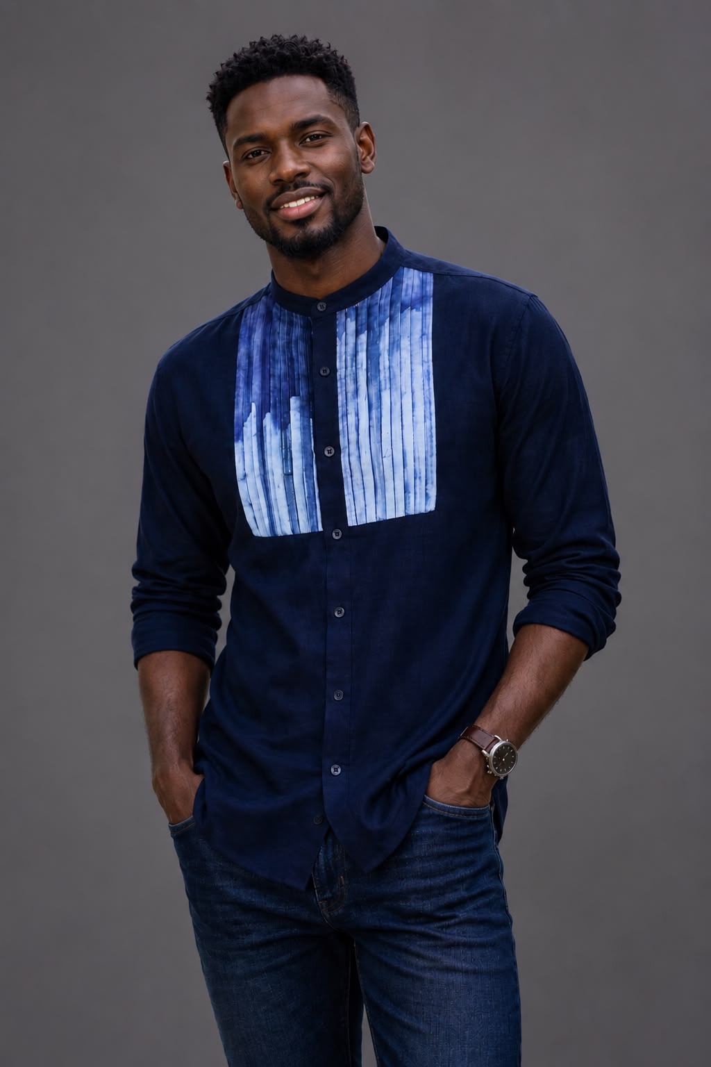 Signature Pintuck Linen Yoke Shirt