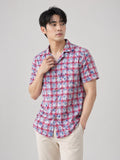 Indigo Grid Batik Shirt I