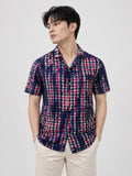 Indigo Grid Batik Shirt II