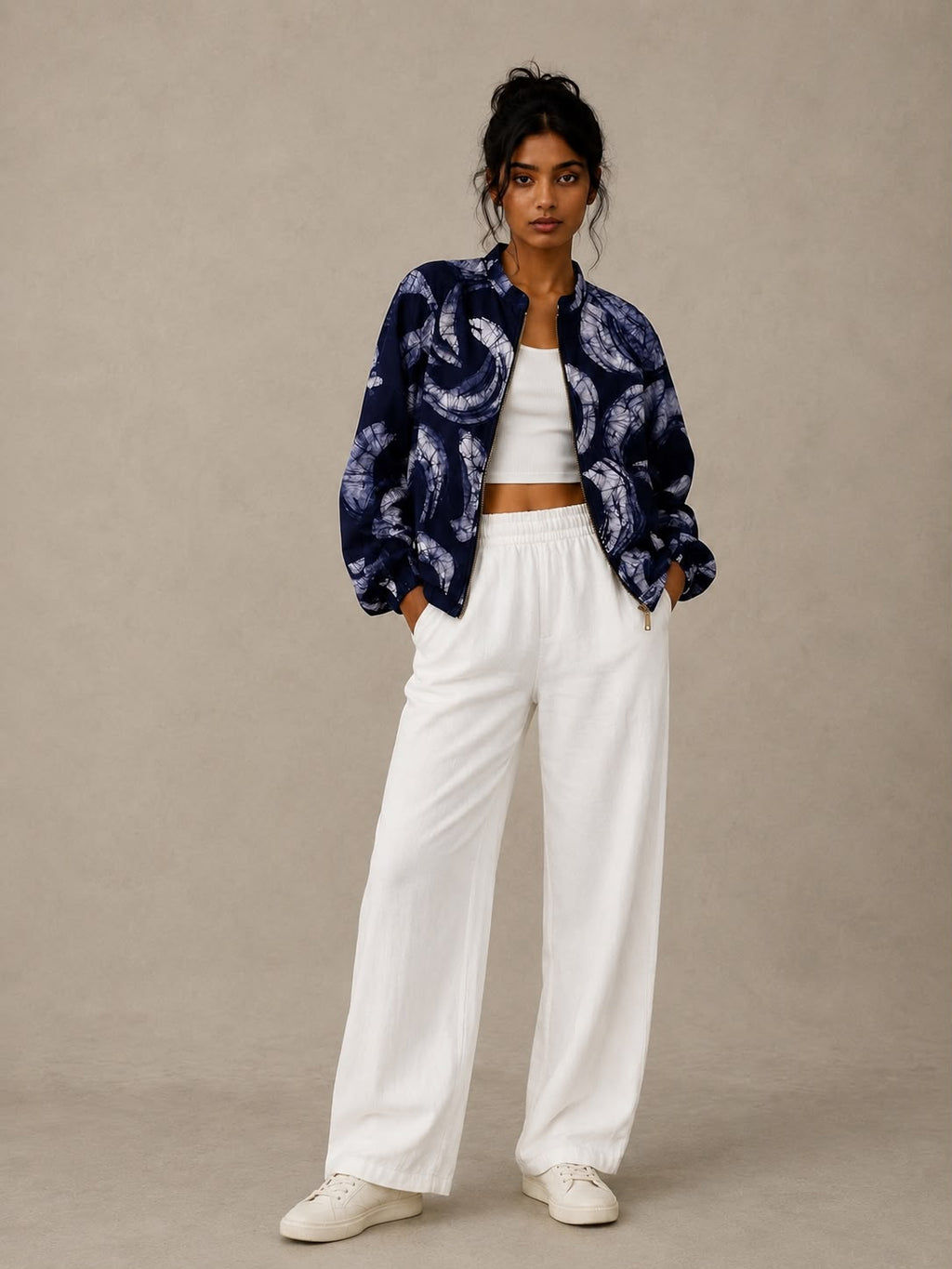 Eclipse Batik Bomber Jacket