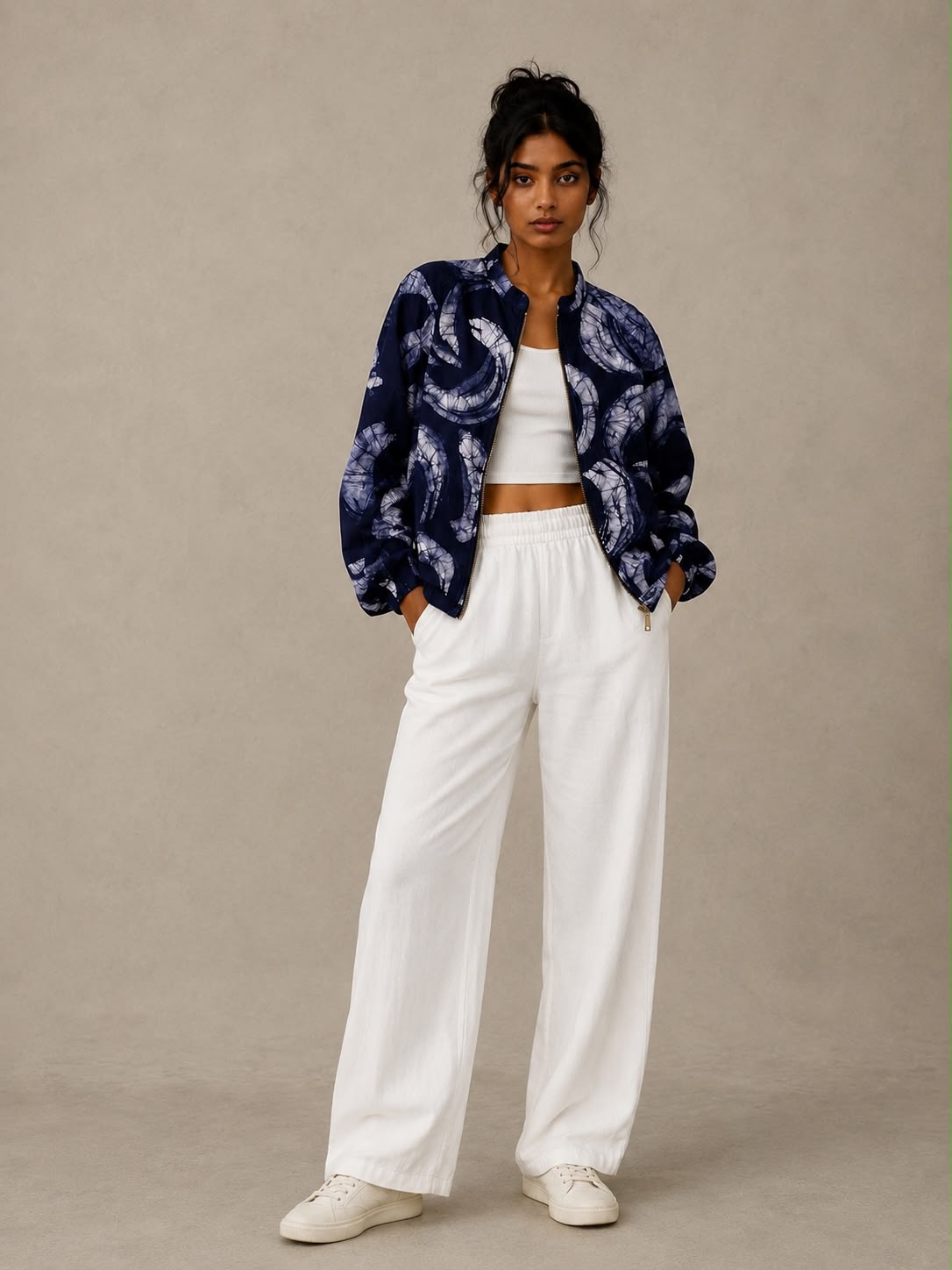 Eclipse Batik Bomber Jacket