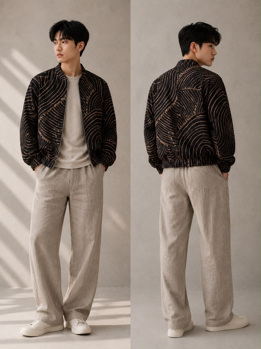 Contour Batik Bomber Jacket