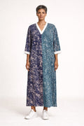 Twilight Contrast Rib Batik Dress
