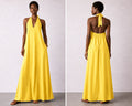 Golden Horizon Halter Dress