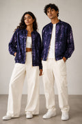 Midnight Drift Batik Bomber Jacket