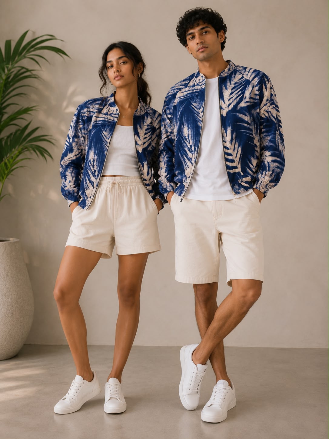 Palm batik Bomber Jacket