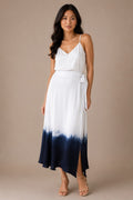 Artisan Silk Batik Front-Knot Skirt